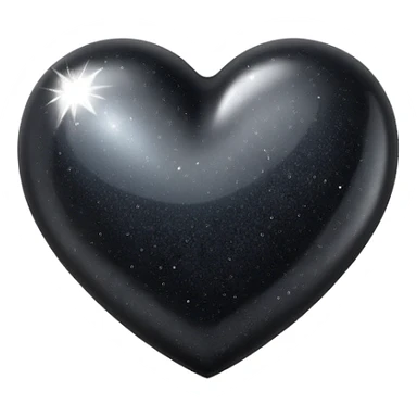 black heart with sparkles sticker