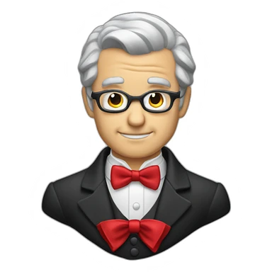 jenkins-a-gray-haired-skullet-butler-wearning-dinner-jacket-with-red-bow-tie-with-closed-eyes sticker