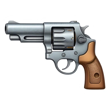 Gun with sad face  sticker