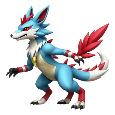 Shiny Cool Zeraora-Sergal-Zangoose-Protogen-grem2-Wickerbeast-Pokémon, full body sticker
