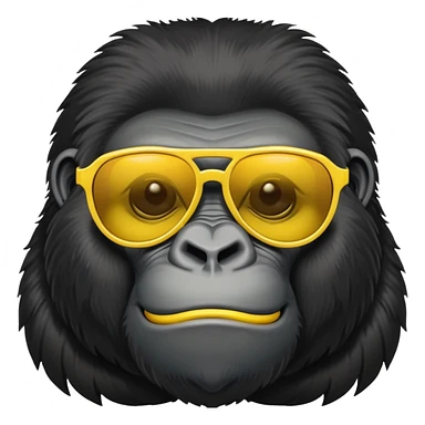 Gorilla with yellow sunglasses sticker