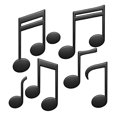 Music notes sticker