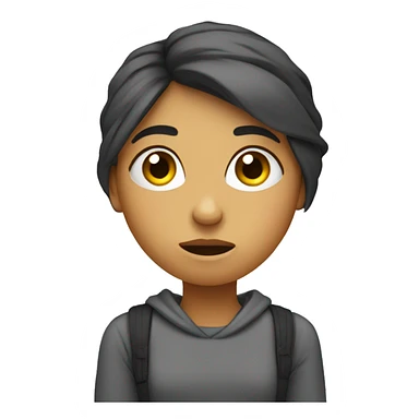 a bored girl who is following a class sticker