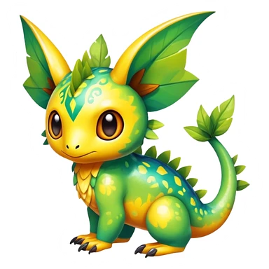 Exotic tropical shiny rare colorful epic cute Fakémon-creature, full body, with random markings sticker