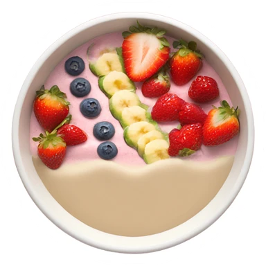 smoothie bowl with strawberries sticker