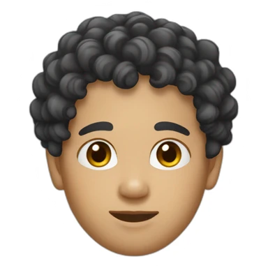 curly hair asain twin sticker