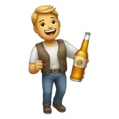 Chat qui boit une bière sticker