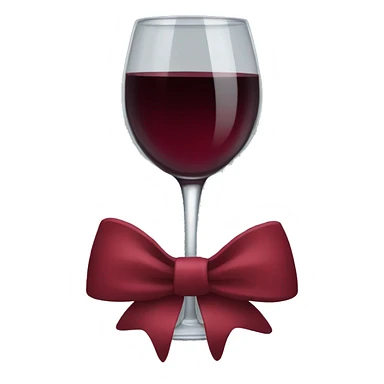 Red wine bow sticker