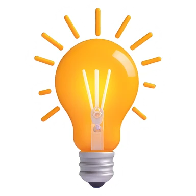 lightbulb, minimalist gear with a spark, polished look sticker