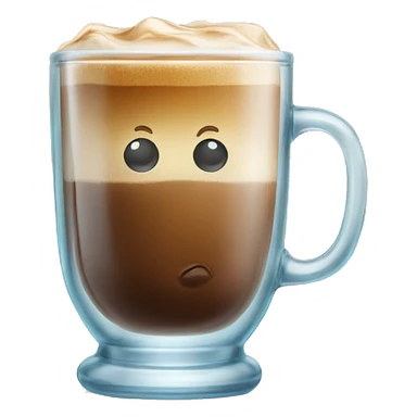 ICE COFFEE IN A GLASS MUG sticker