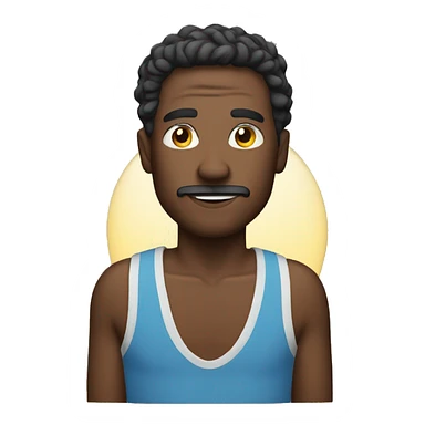 man swin in the moonlght sticker