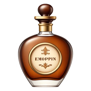 Perfume vintage classic brown sticker