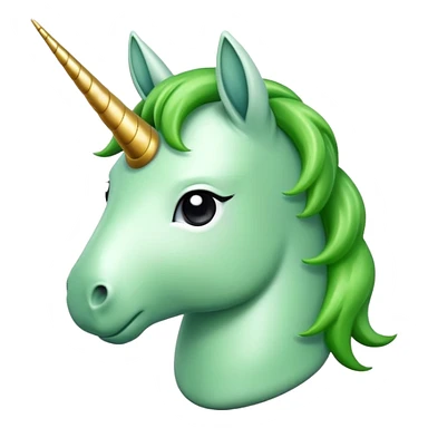 Unicorno alato verde sticker