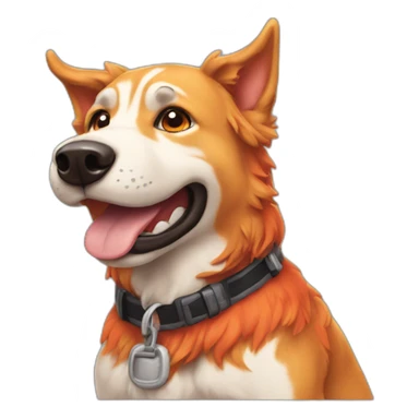 Fire dog sticker