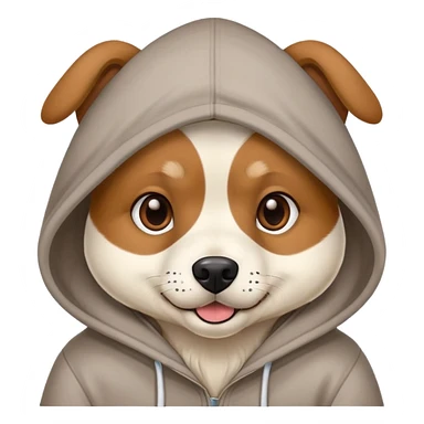 Dog in hoodie sticker