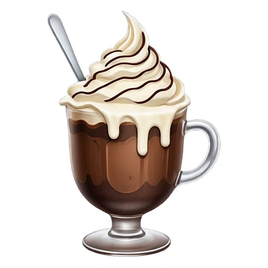 Ice Cacao with whipping cream  sticker