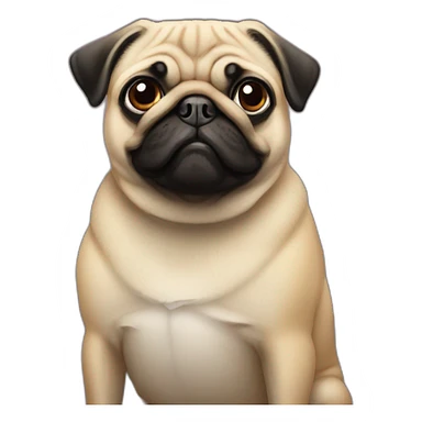 Pug as trump sticker