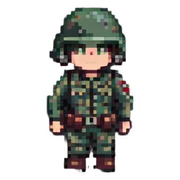 army man wearing helmet sticker