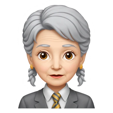 Very old women with Necktie. different hair style. sticker