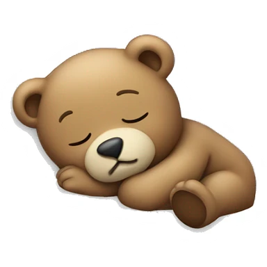 Teddy bear sleeping on the moon sticker