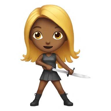 Girl slaying sticker