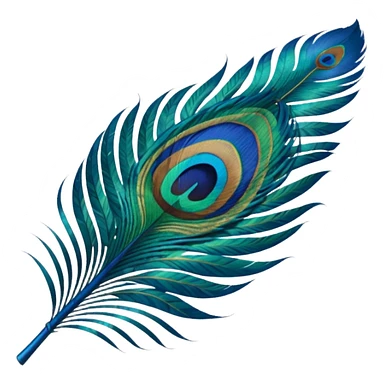 Peacock feather sticker