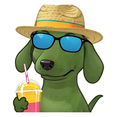 Dachshund with slushy sticker