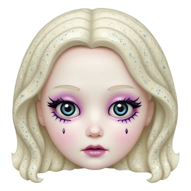 Glitter sweet horror doll sticker