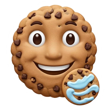 cookie man half body sticker