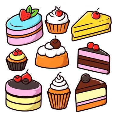 Yummy cakes sticker