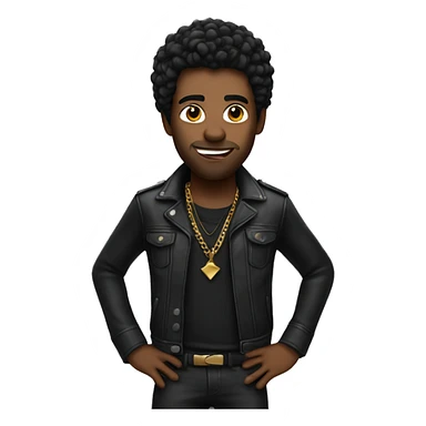 Black rockstar confident sticker