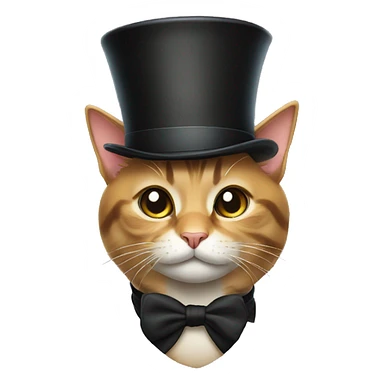 cat with tophat sticker