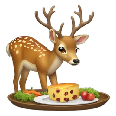 Deer eating itself sticker