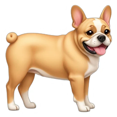 Fat fawn French buldog sticker