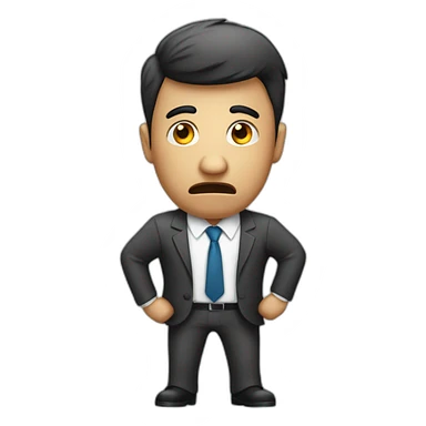 Business man scared sticker