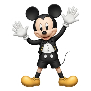 Mickey mouse shooting up sticker