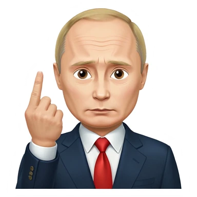 реалистичное фото путин показывает средний палец sticker