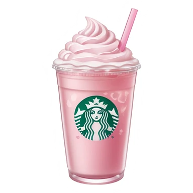 pink drink from star bucks that has the logo no whip cream sticker