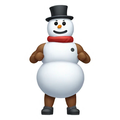 Gym bro snowman  sticker