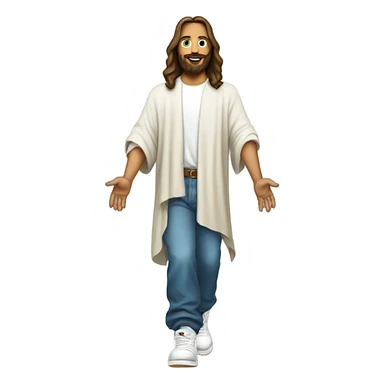 Jesus with jordans sticker