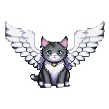 gato com asas sticker