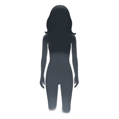 eerie shadow of a woman with straight arms  sticker