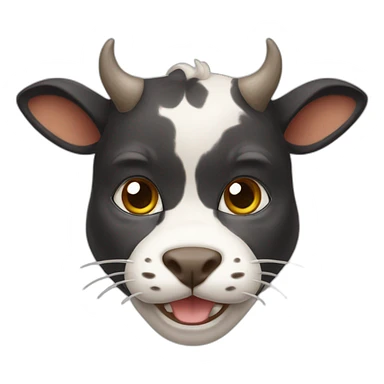 A scotish cow cat sticker