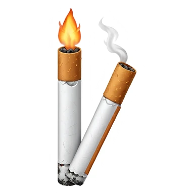 White background, cigarette sticker