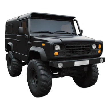 camioneta color negro 4x4 sticker