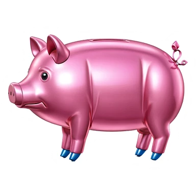 spam meat jeff koons style  pig balloon sticker