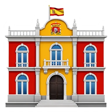 ayuntamiento con una bandera de españa sticker