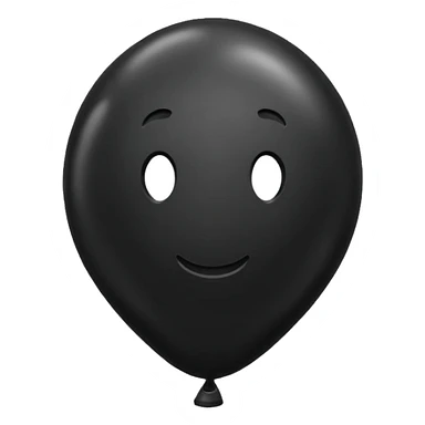 Black baloon sticker