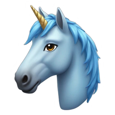 Licorne bleue sticker
