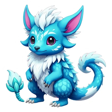 Cool cute fantasy Fionbri-Vernid-creature by griffsnuff & LiLaiRa & Falvie full body sticker